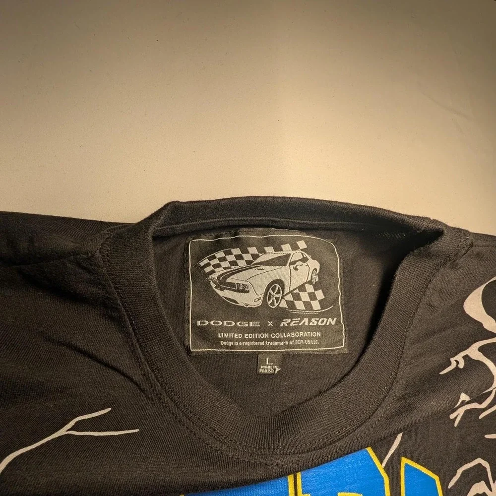 Dodge x Reason Scat Pack 1320 Graphic T-Shirt Large NWT Streetwear Muscle Car